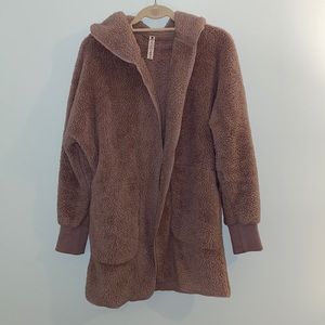 Long fuzzy cardigan